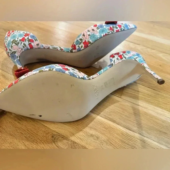 J. Crew Colette Bow Pumps in Liberty Poppy & Daisy - Picture 7 of 10